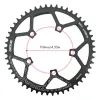 Deckas Chainring Round 110BCD Force Red Rival S350 S900 36T ~ 56T로드 자전거 SRAM CX Gravel QuarQ 5 Arms 110 BCD