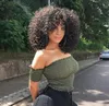 Mode brasilianisches Haar versauter lockiger Perücken Simulation menschliches Haar Afro Curly Full Perücken in großer Stock6291173