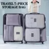 Aufbewahrungstaschen Einfache Gepäckverpackungswürfel wasserdichte Koffer -Organisationstasche für Geschäftsreisen