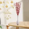 Decoratieve bloemen kunstmatige glitter bessen stengel goud poeder takken diy xmas boom krans decoratiejaar tafel ornamenten feestbenodigdheden