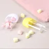 12pcs criativos transparentes caixa de doces de plástico crianças bebê aniversário de aniversário fofo case de presente em forma de palito de sorvete