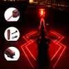 Folding Laser LED Bike Light Front Rear Safety Warning Bicycle Light USB Rechargeable Tail Light IPX5 Waterproof Cycling Lamp