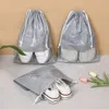 5pcs / set Travel Dustroproping Shoes sac Visual Drawstring Shoe Sac Sac Organizateurs de rangement Sac de rangement Accessoires Home Organisation