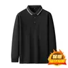 Polos męski 8xl 7xl 6xl 2024 Fall Winter High End plus Velvet Polo Shirt Men Men Clothing Busines