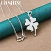 ペンダントネックレスChshine 925 Sterling Silver Lucky Cloverペンダント16-30レディースウェディングバンケットチャームジュエリー240410