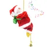 Electric Climbing Beads Santa Claus with Music Santa Claus Climbing The Stairs Christmas Tree Decor Repeated Climb for Kids Gift