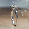 Eheringe Caoshi Trendy Runde Zirkonia Ring Lady Einfache Mode Fingerschmuck zarte Brautband Vorschlag Accessoires für Frauen