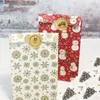 5pcs Snowflake Joyeux Noël Sac en papier Snowman Christmas Tree Food Cookie Gift Package Sac d'anniversaire Party Favor Sacs