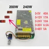 デジタルディスプレイACコンバーター220V 110VからDC 5V 12V 24V 36V 48V 240W調整可能な電圧調整可能なスイッチング電源ボード