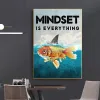 Djur mentalitet är alla motiv haj fisk duk målning affischer och tryckt tryckta djurväggkonstbilder för heminredning