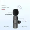 Microfoni Wireless Lavalier Microfono cancellazione del rumore audio e video registrazione mini iPhone Android Xiaomi Live Broadcast Game Microfoneq