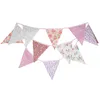 3.5m Floral Big Bandant Flags Fabric Bunting Personalidad Boda Cumpleaños Decoración Banner Baby Shower Garland