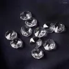 Dekorative Figuren 14mm 100pcs/Los (kostenlose Metallringe) Glas Oktagon Kronleuchterteile in zwei Löchern DIY -Zubehör Kristallvorhang