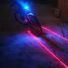 Cykel LED bakre bakljus Vattentät säkerhet VARNING LIGHT 5 LED och 2 LASER NIGHT MOBLEM BAKE LIGHT BAKELAMP BYCICLE LIGHT