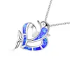 Nieuwe Sier Fashion Love Dolphin Opal Charm Auspiricy Treasure Dames ketting hanger