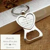 50pcs gravado Wedding Wedding Favor de Keyring abridor de garrafas amor