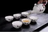 Ding Kiln White Matte Ceramic Tea Pot, théière Kung Fu, Témonie de thé PUER TEAPOT HABINES