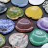 40mm Natural Crystal Worry Stone Heart Thumb Gemstone Quartz Gemstone Healing Crystal Spiritual Massage Palm Therapy Treatment