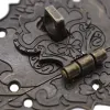 Antique Brass Wooden Case hasp Vintage Decorative Jewelry Gift Box Suitcase Hasp Latch Hook Furniture Buckle Clasp Lock