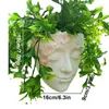 Vases Head Wall Planter Resin Face Pot pour succulent fleur montée montée à montée intérieure extérieur fleur décor de maison Plantes mignonnes