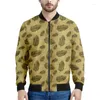 Jackets masculinos Bohemian Feather Pattern Men D Impresso de manga longa Selta Tops Rua Grande Bomber Zipper Jacket Coat