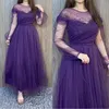 Party Dresses Long Beads Elegant Evening For Women Tulle A-Line O-Neck Ankle-Length Gala Special Events Luxury Vestidos 2024