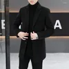 Men's Trench Coats The Products Mainly Promote Fall And Winter Woolen Coat In Long Slim Wool Handsome High-grade