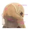 Perruque de perruque raide pervers, les perruques de remplacement de cheveux mettent en évidence les perruques avant en dentelle noire et grise de la perruque humaine 150% de densité pour les femmes