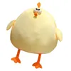Giant Round Soft Chicken Plush Pillow Fluffy Lazy Sofa Living Room Decor Nice Plush Toy for Kids Birthday Surprise Gift