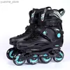 Inline rullskridskor professionella fancy platt inline rullskridskor vuxna barnskor med 4-hjul tränande slalom glid racing patines sneakers y240410