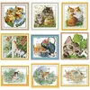Joysunday Antry Cat Series Pattern Stitch Kit Kit Aida 14ct 11ct Count Print Print Canvas иглы вышивка DIY Ручная работа ручной работы