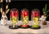 Beauty and the Beast Conserved Roses in Glass Galaxy Rose Flower LED Light Artificial Flowers Christmas Flowers Regalo