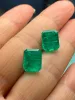 Pirmiana Top Quality Handmade Lab Labul Emeralds 9x11mm Emerald Coup Colombian Vivid Green Loose Gemone