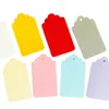 50pcs Tag étiquette de papier coloré Favors Favors Gift Tag Emballage Étiquette DIY CORTS CARALS PRIX TAGS Événement Party Hang Tag