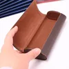 Evove Brown Glasses Case Solid Eglasse Box Pu Кожа кожа Hard Case Защита для чтения Spectacles Holder 240327