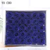 Yo cho blue rose head gam crystal rose glitter head geam 1 коробка 30 шт. Домашняя свадьба Декор Свядь Святого Валентина Подарок Блинг Цветы