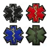 Star of Life Medical Patch Emt Militaire Patches Tactical Morale PVC USA Army Badges Rubber Hook Back For Jacket Bag Hat