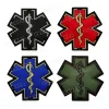 Star of Life Medical Patch EMT Patches Morale Morale Pvc USA Army Baidges Guma Hook do czapki worku kurtki