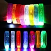 LED RAVE TOY YOMDID 10PCS GLOWリストバンドLEDライトアップブレスレットグローブレスレット暗い誕生日結婚式のパーティーの好意240410