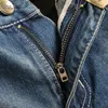 Denim jeans heren elastische regelmatige fit recht geruïneerd gat nieuwe broek mannelijke high street broek groot formaat