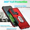 Auto-houder Holder Magnetic Armor Case voor TCL 20 XE Militaire vlag Schokbestendige TPU-fondsen voor T-Mobile RevVL V+ 5G V Plus Cases