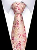 Halskrawatten 100% Seidenmarke Krawatte Mens Neueste Designausschnitt einfach Muster Herren Hemdzubehör Deep Red New Year Workplace TIEC240410