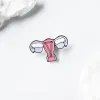 Hanreshe Uterus Brosche Pin Anatomie Medizinischer Schmuck Zubehör Emaille Delicate Revers Badge für Krankenschwester Medicinel Student Geschenke