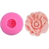 3D Flower Silicone Tvålformar Ljusformar 5,8 cm Peonies Clay Mold Cake Decorating Silicone Jello Sugar Chocolate Fondant Mold