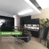 Moderni luci a sfioratura a filo a filo a filo a LED da 4 piedi - Luce lineare 4500LM 40W 4500LM, 5000K Bianca diurna, apparecchi di illuminazione a soffitto avvolgente integrato per cucina e lavanderia