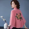 2021 Chinese Style Solid Color Sweater Coat Spring Knit Short Cloak Autumn Ladies Tops Poncho Women Ovesize Mujer Shawl Capes