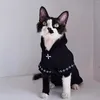 Odzież dla psów super fajna design bezwłosie ubranie kota z kapturem z kapturem