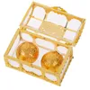 Organizzatore trasparente Trinket Treasure Storage Mini Casa Casa Pettole Collegibles Desktop GEM Candy Makeup Pirate Box Box