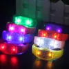 Müzik Aktif Ses Kontrol LED Yanıp Sönen Bilezik Işık Up Bangle Bileklik Kulübü Parti Bar Tezahüratı Aydınlık Glow Stick