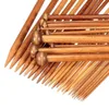 36pcs/Set 18 Size Carbonize Bamboo Single Pointed Crochet Knitting Needles Kit Smooth Needle Hooks Craft Tool